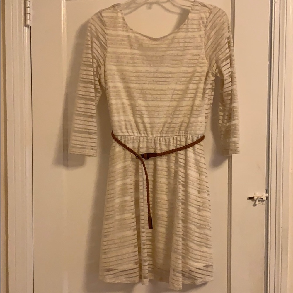 3/4 sleeve mini dress